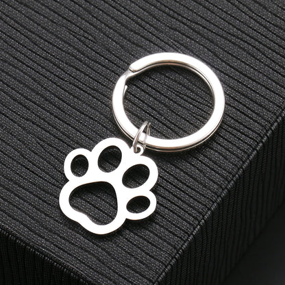 Stainless Steel Paw Keychain