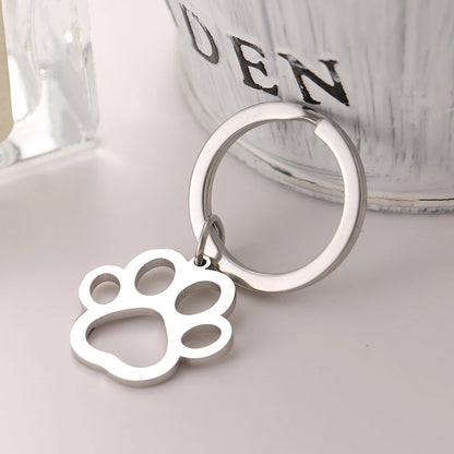 Stainless Steel Paw Keychain