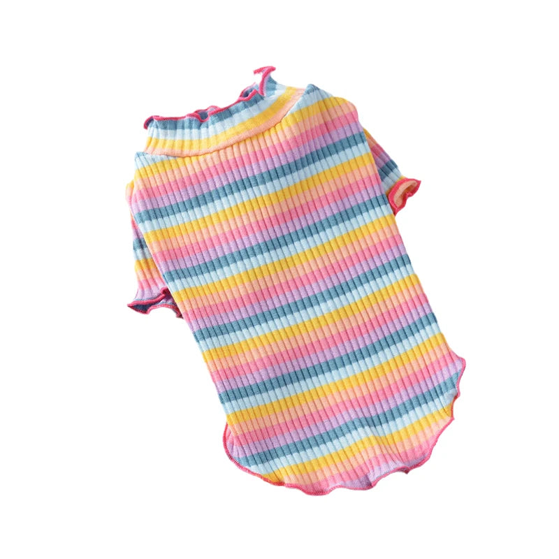 Colorful Stripe Cat Shirt