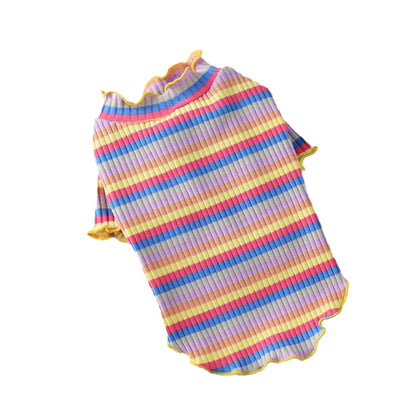 Colorful Stripe Cat Shirt