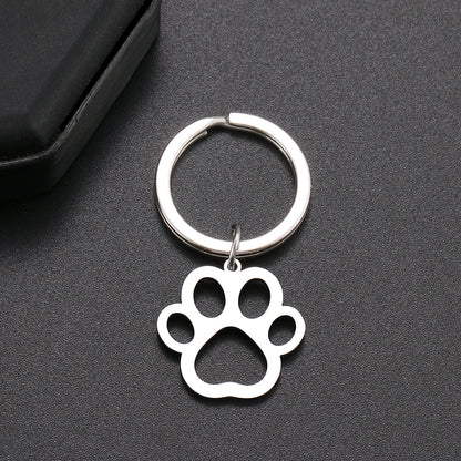 Stainless Steel Paw Keychain