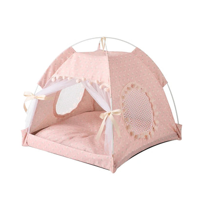 Floral Foldable Pet Tent House