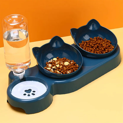 Tilted Water And Food Bowl