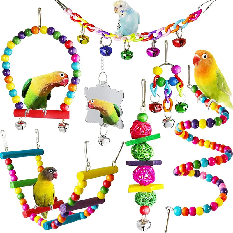 Wood Swings & Toys Set (7pcs)