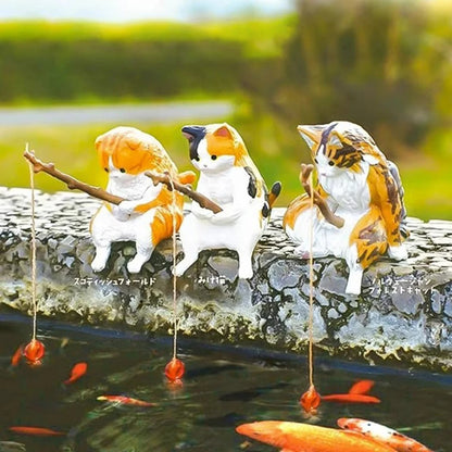 Fishing Cat Aquarium Figures