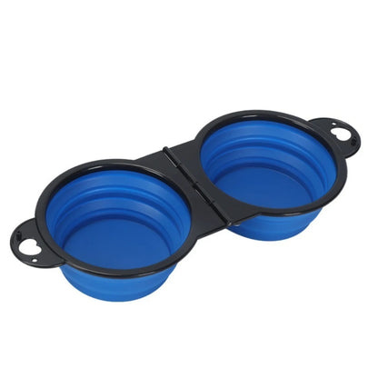 2-in-1 Foldable Travel Feeder Bowl
