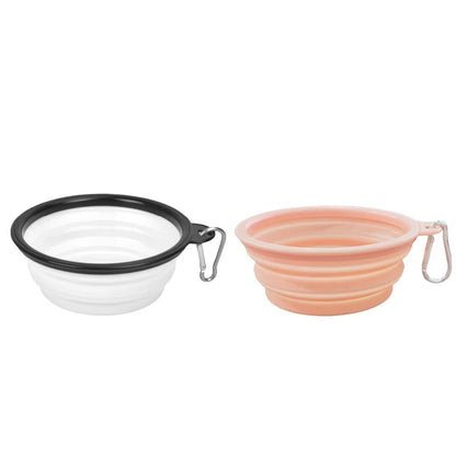 2PCS Collapsible Silicone Bowls with Carabiner