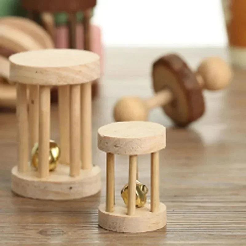 Wooden Rabbit Roller Toy