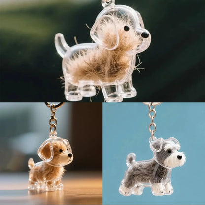 Dog Hair Storage Pendant Keychain