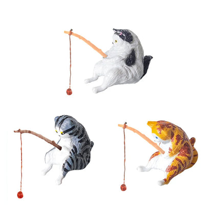 Fishing Cat Aquarium Figures