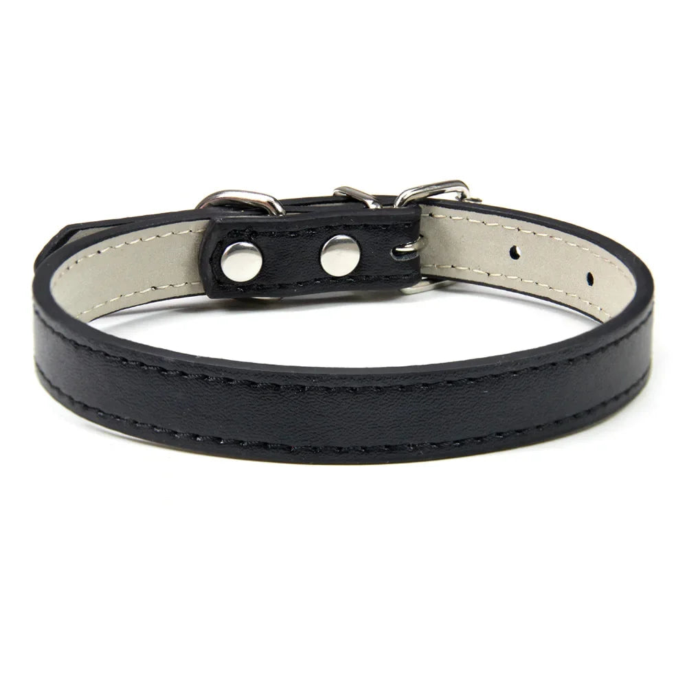 Soft Leather Solid Collar