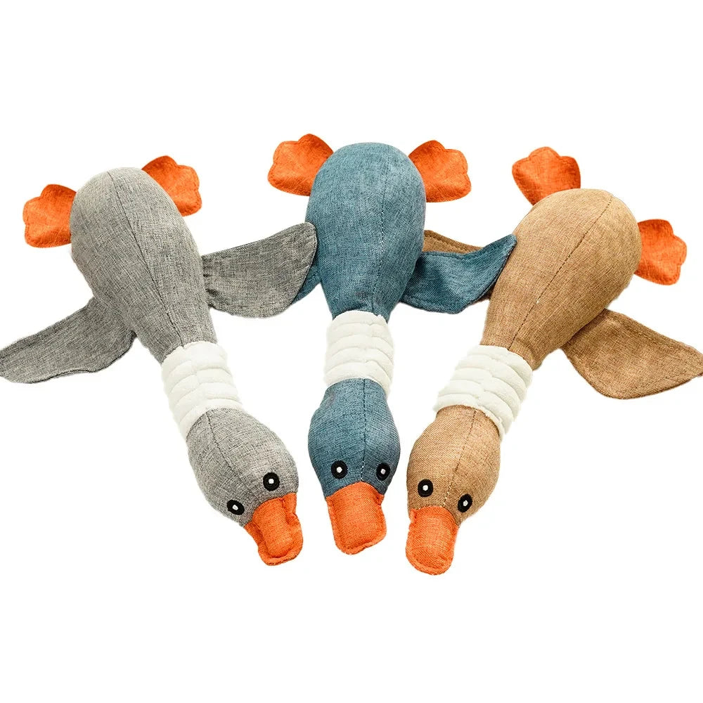 Teeth Grinding & Chew Plush Vocal Geese Toy