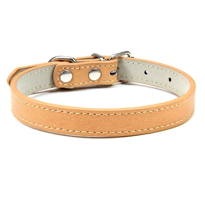 Soft Leather Solid Collar