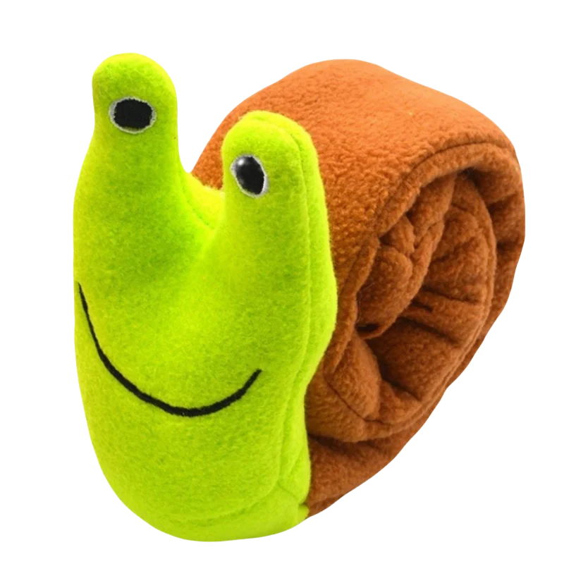Indestructible Plush Squeaky Snail for Small Dogs