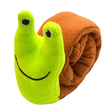 Indestructible Plush Squeaky Snail for Small Dogs