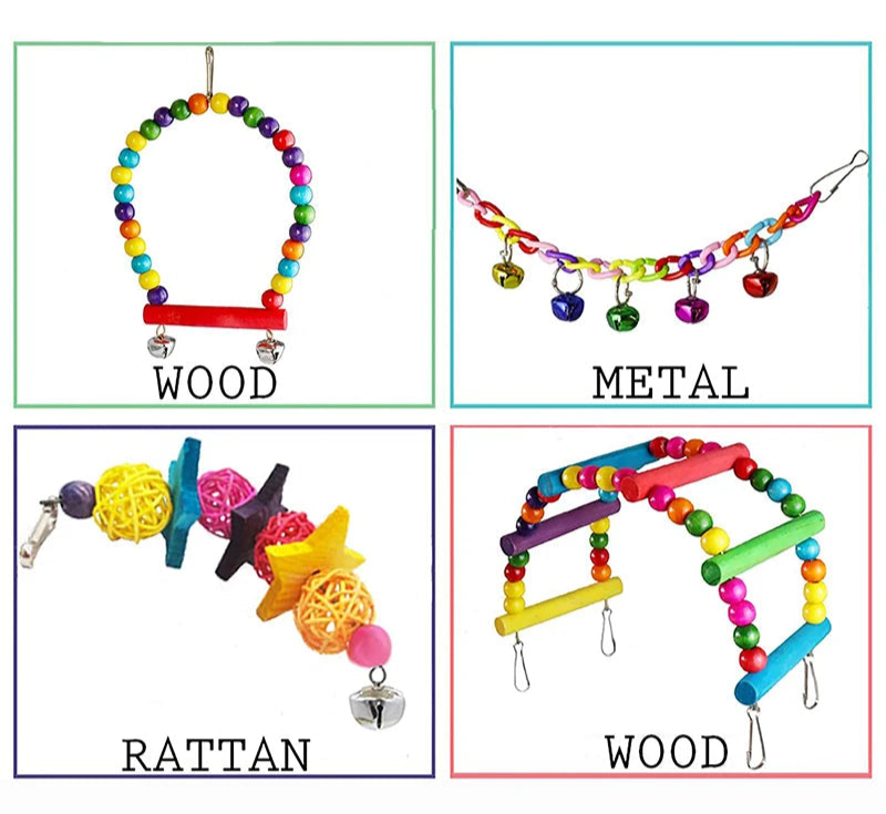 Wood Swings & Toys Set (7pcs)