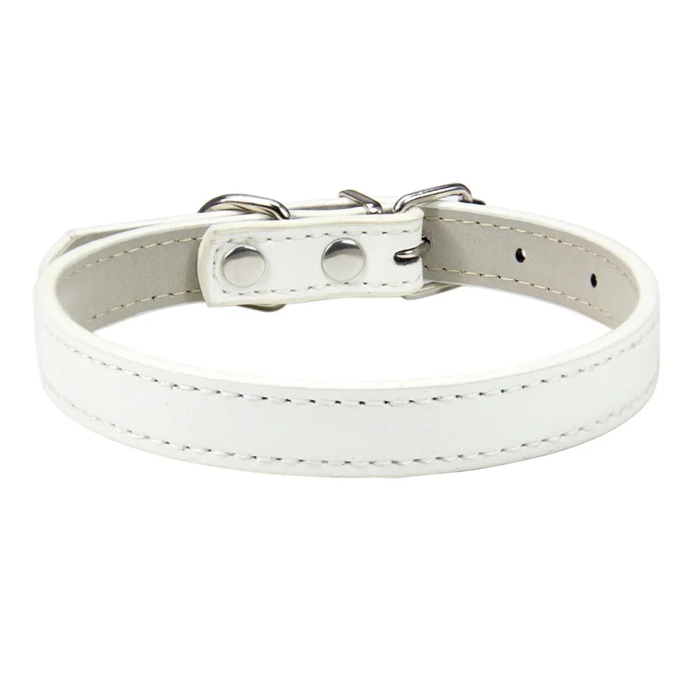 Soft Leather Solid Collar