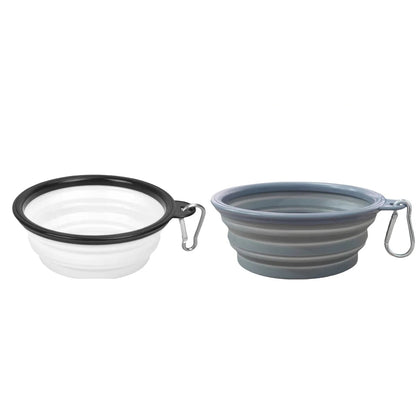 2PCS Collapsible Silicone Bowls with Carabiner