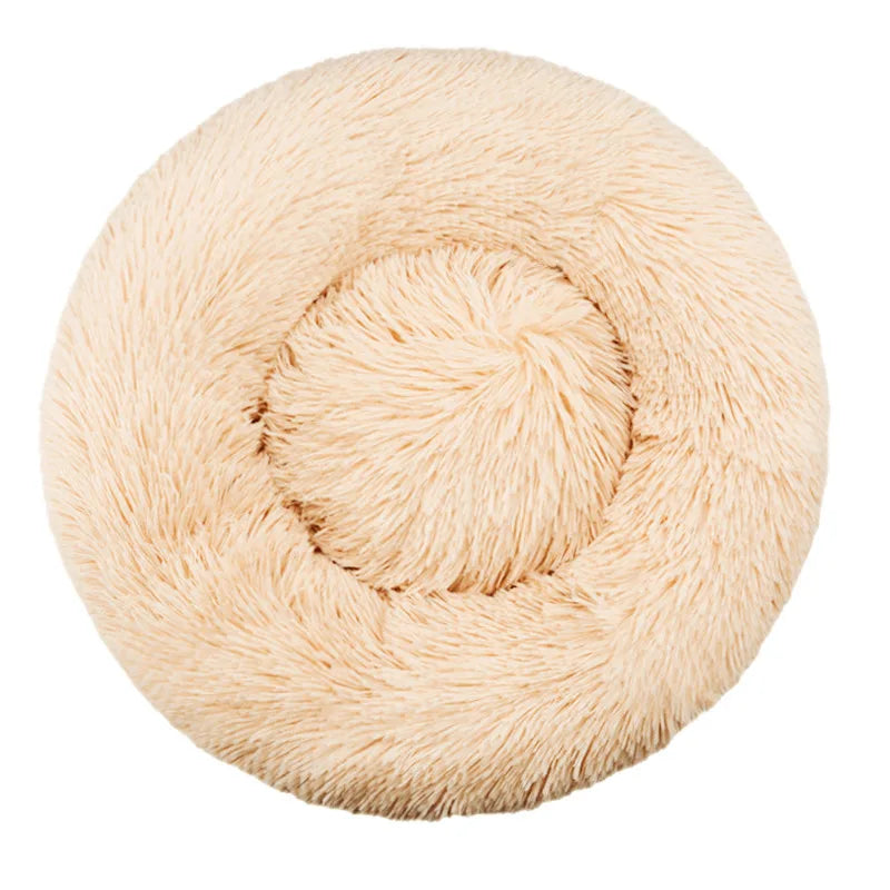 Round Plush Dog & Cat Bed