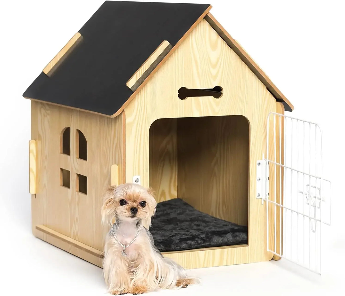 Wooden Kennel with Detachable Roof