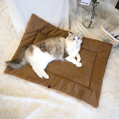 Plush Cat Bed Mat