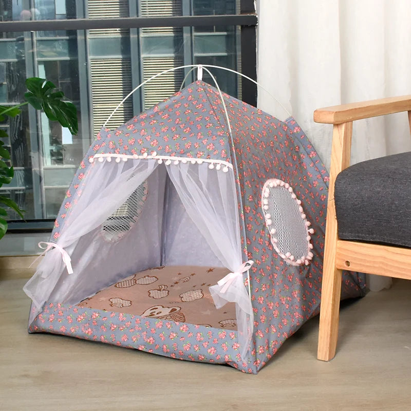 Cat Flower Tent Cave
