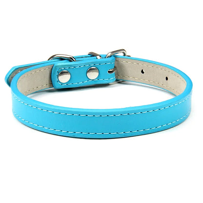 Soft Leather Solid Collar