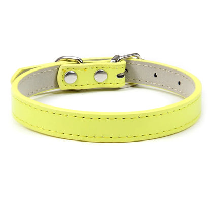 Soft Leather Solid Collar