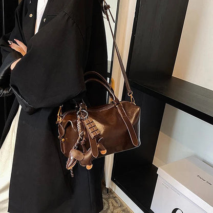 Leather Sausage Dog Keychain