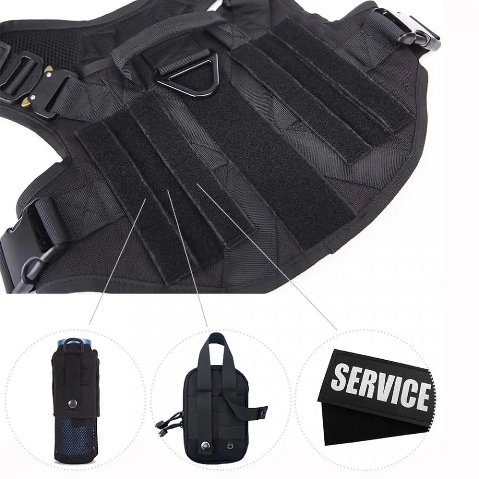 Military Tactical Dog Harness Set 4
