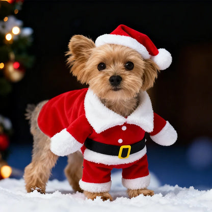 Dog Santa Costume 1