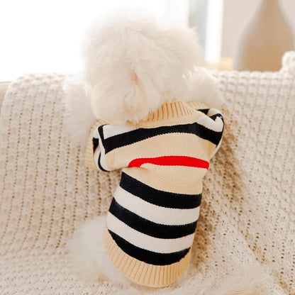 Dog Striped Sweater