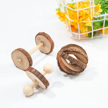 Wooden Rabbit Roller Toy