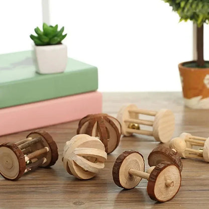 Wooden Rabbit Roller Toy