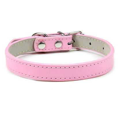 Soft Leather Solid Collar