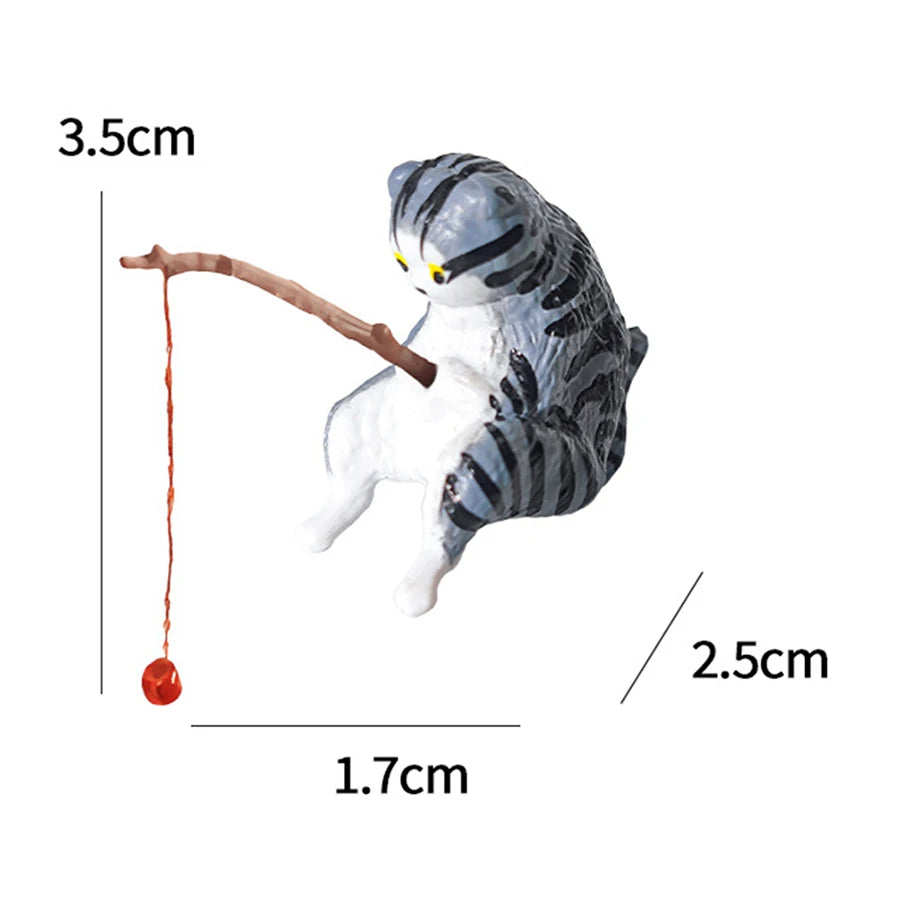Fishing Cat Aquarium Figures