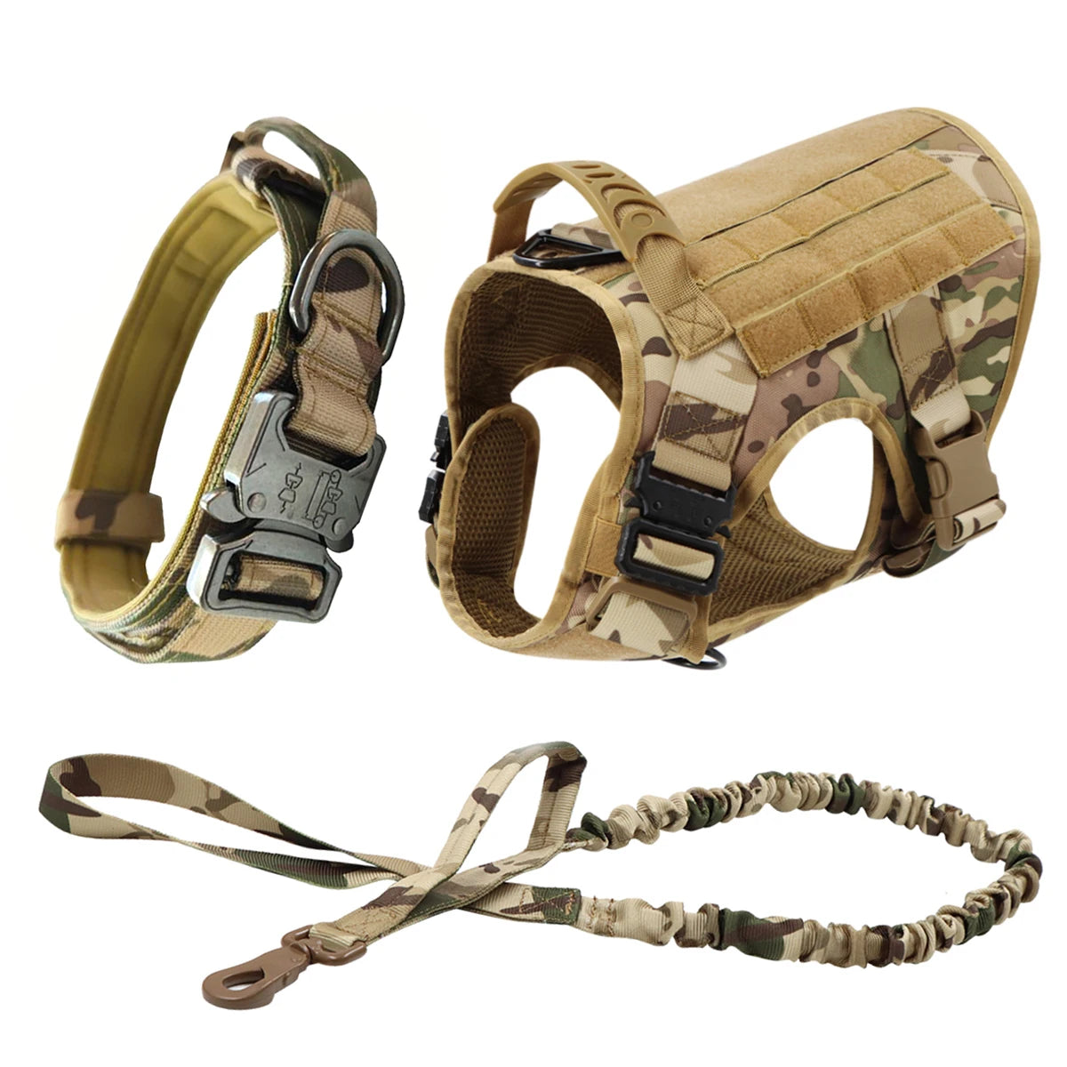 Military Tactical Dog Harness Set 4