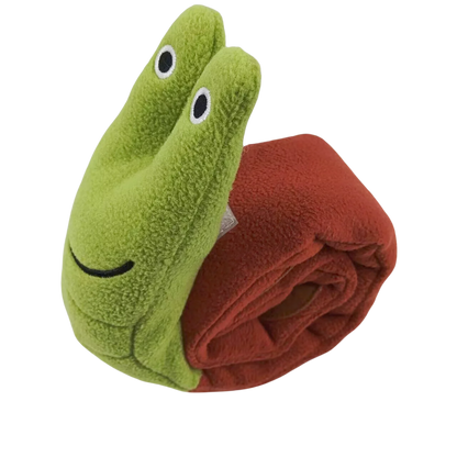 Indestructible Plush Squeaky Snail for Small Dogs