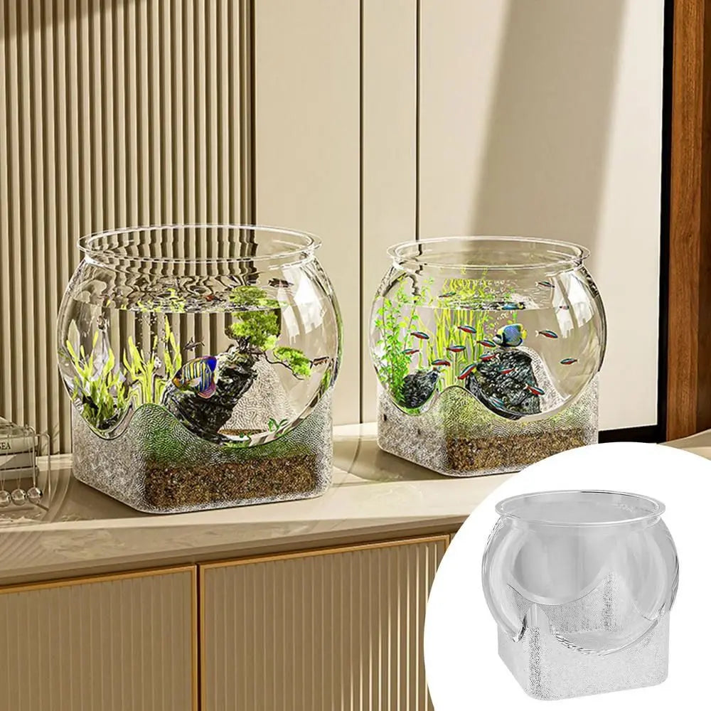 Round Clear Fish Tank