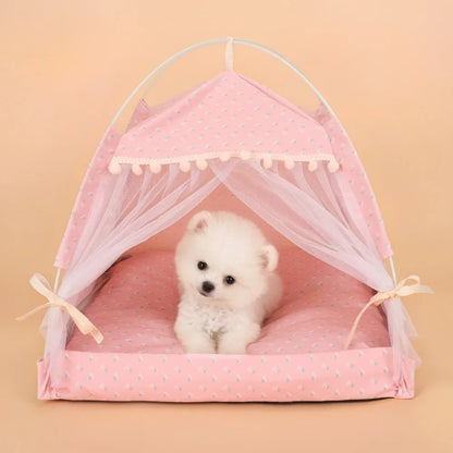 Floral Foldable Pet Tent House