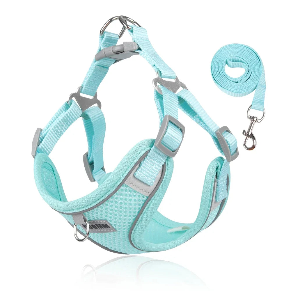 Reflective Harness Vest with Leash