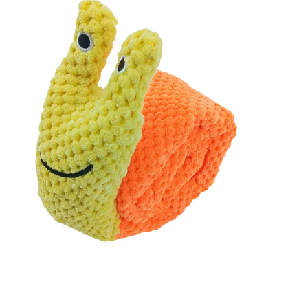 Indestructible Plush Squeaky Snail for Small Dogs