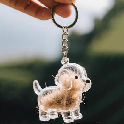 Dog Hair Storage Pendant Keychain