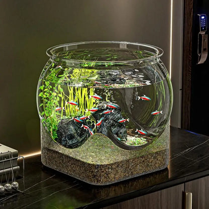 Round Clear Fish Tank