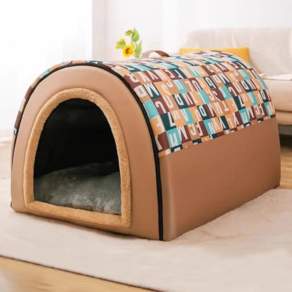 Large Dog House with Removable Cushion