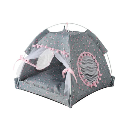 Floral Foldable Pet Tent House