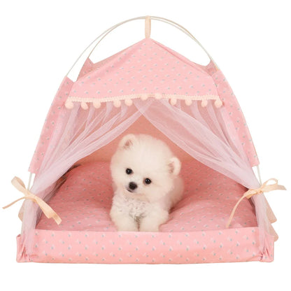 Floral Foldable Pet Tent House