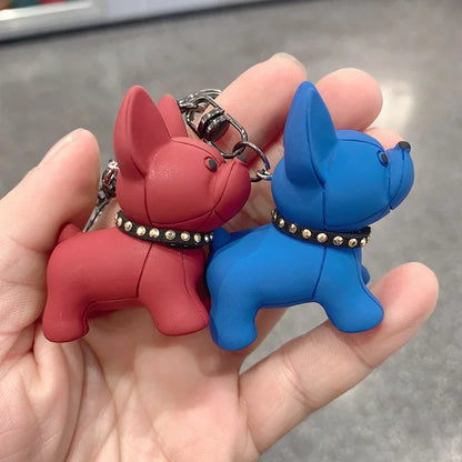 PU Leather French Bulldog Keychain