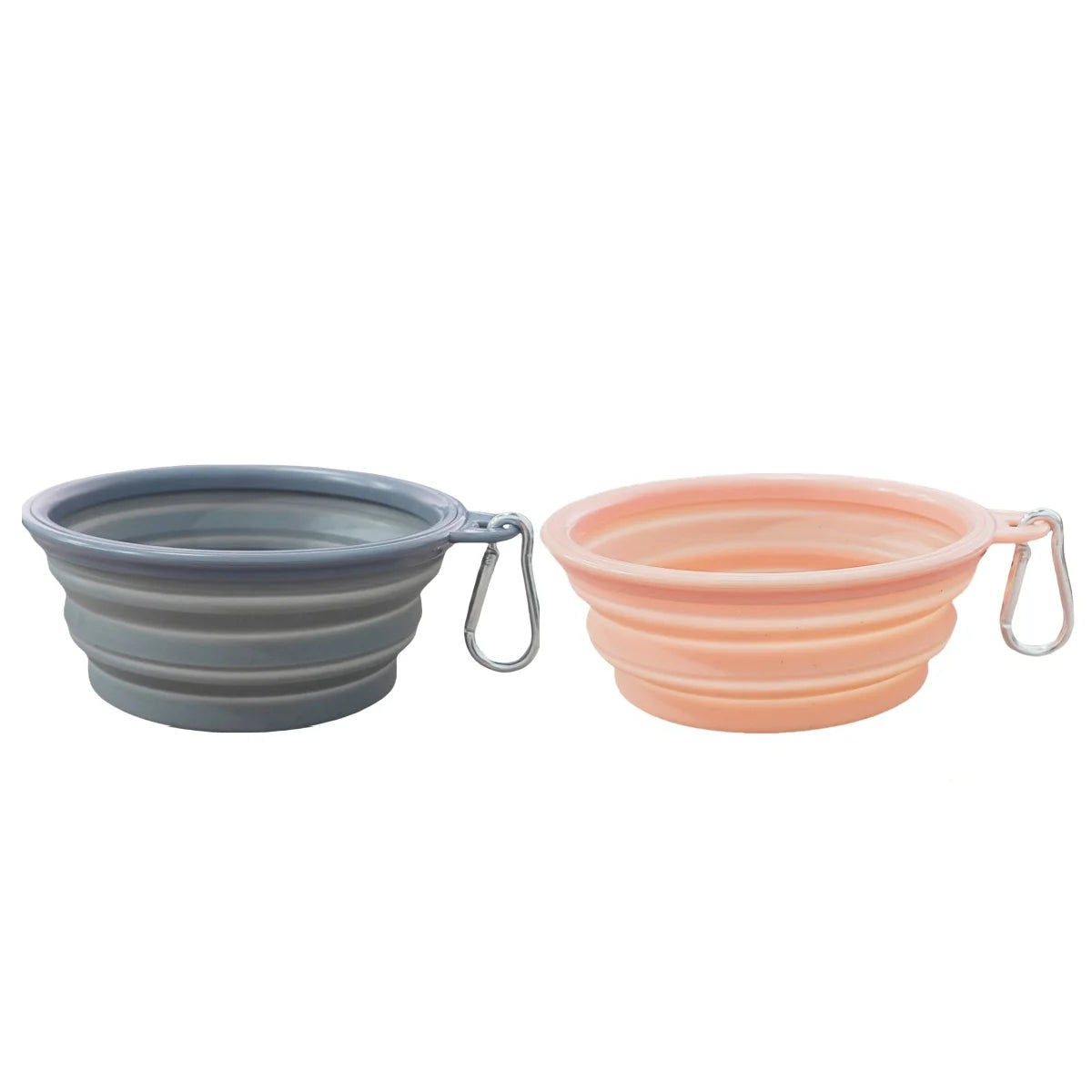 2PCS Collapsible Silicone Bowls with Carabiner