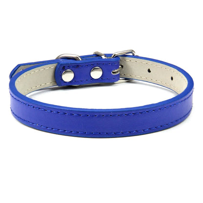 Soft Leather Solid Collar